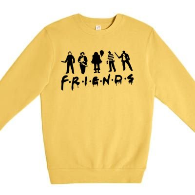 Friends Scary Horror Halloween Premium Crewneck Sweatshirt