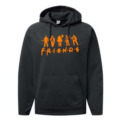 Friends Scary Horror Halloween Performance Fleece Hoodie