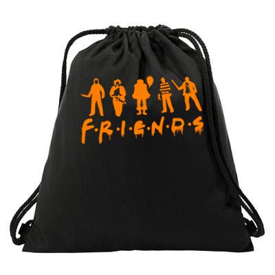 Friends Scary Horror Halloween Drawstring Bag