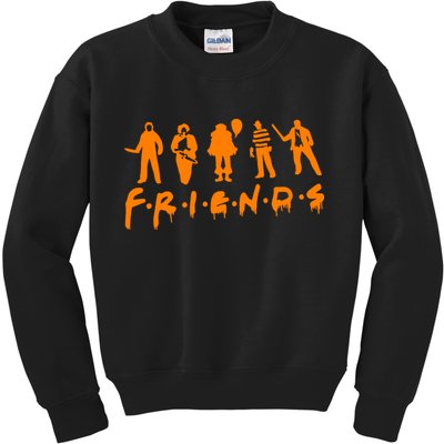 Friends Scary Horror Halloween Kids Sweatshirt