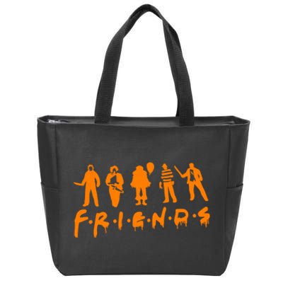 Friends Scary Horror Halloween Zip Tote Bag