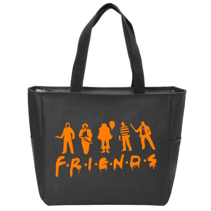 Friends Scary Horror Halloween Zip Tote Bag