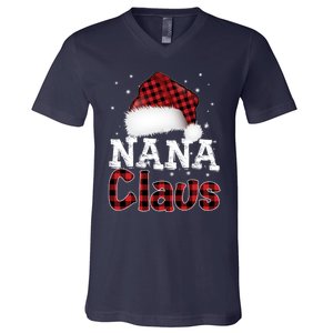 Fun Santa Hat Christmas Costume Family Matching Mama Claus V-Neck T-Shirt