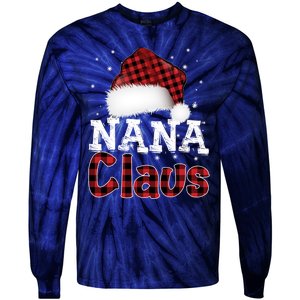 Fun Santa Hat Christmas Costume Family Matching Mama Claus Tie-Dye Long Sleeve Shirt