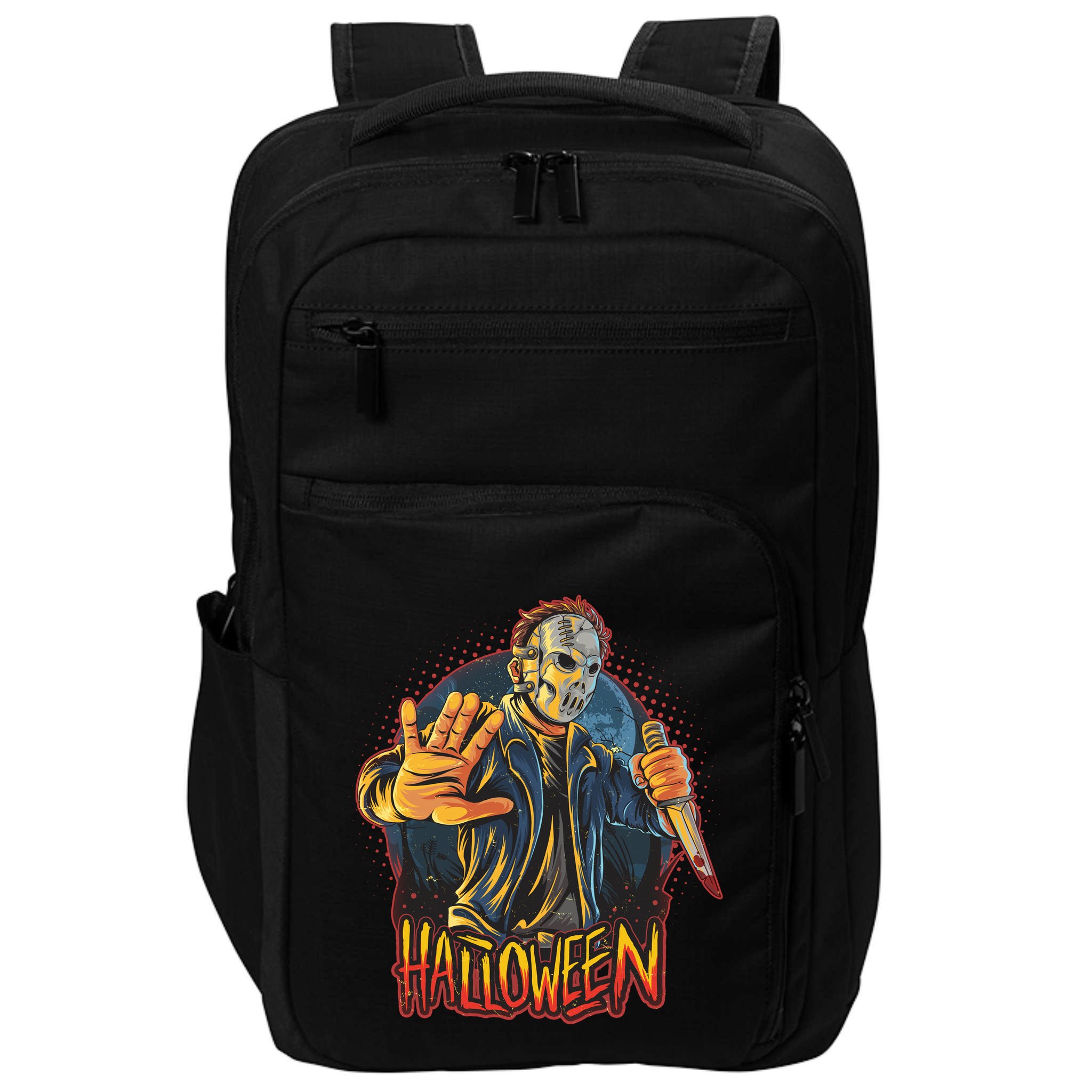 Funny Scary Halloween Jason Impact Tech Backpack