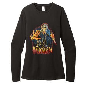 Funny Scary Halloween Jason Womens CVC Long Sleeve Shirt