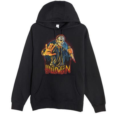 Funny Scary Halloween Jason Premium Pullover Hoodie