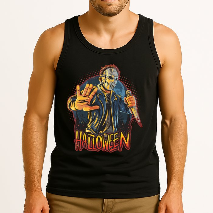 Funny Scary Halloween Jason Tank Top