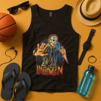 Funny Scary Halloween Jason Tank Top