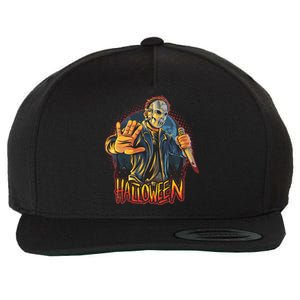 Funny Scary Halloween Jason Wool Snapback Cap