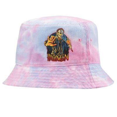 Funny Scary Halloween Jason Tie-Dyed Bucket Hat