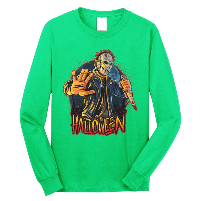 Funny Scary Halloween Jason Long Sleeve Shirt