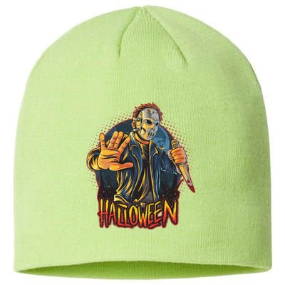 Funny Scary Halloween Jason Sustainable Beanie