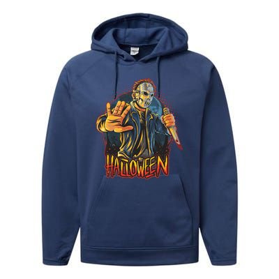 Funny Scary Halloween Jason Performance Fleece Hoodie