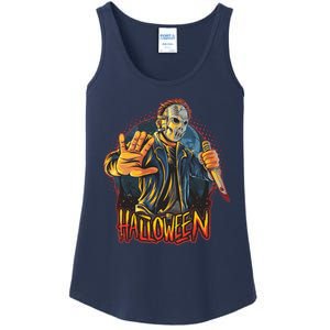 Funny Scary Halloween Jason Ladies Essential Tank