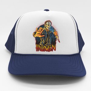 Funny Scary Halloween Jason Trucker Hat