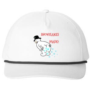 Funny Snowman How Snowflake Are Really Made Christmas Cutome Snapback Five-Panel Rope Hat