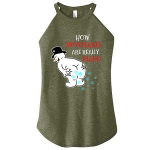 Funny Snowman How Snowflake Are Really Made Christmas Cutome Women's Perfect Tri Rocker Tank