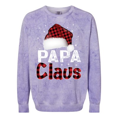 Fun Santa Hat Christmas Costume Family Matching Papa Claus Colorblast Crewneck Sweatshirt