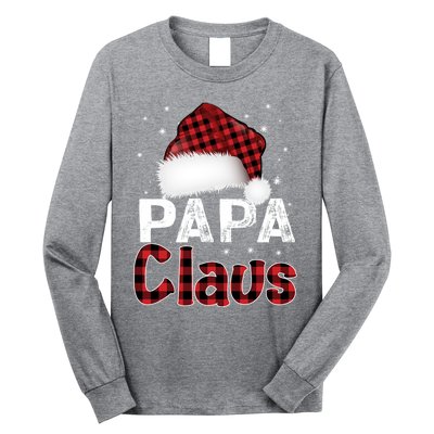 Fun Santa Hat Christmas Costume Family Matching Papa Claus Long Sleeve Shirt