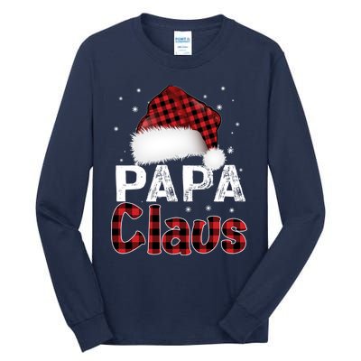 Fun Santa Hat Christmas Costume Family Matching Papa Claus Tall Long Sleeve T-Shirt