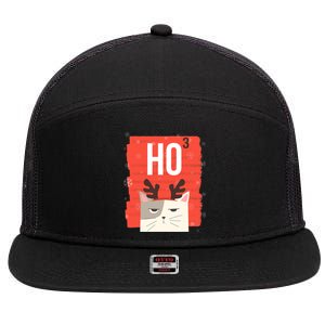 Funny Sarcastic Ho3 Ho Ho Ho Christmas 7 Panel Mesh Trucker Snapback Hat