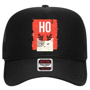 Funny Sarcastic Ho3 Ho Ho Ho Christmas High Crown Mesh Back Trucker Hat