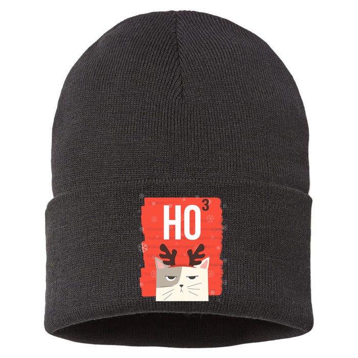 Funny Sarcastic Ho3 Ho Ho Ho Christmas Sustainable Knit Beanie