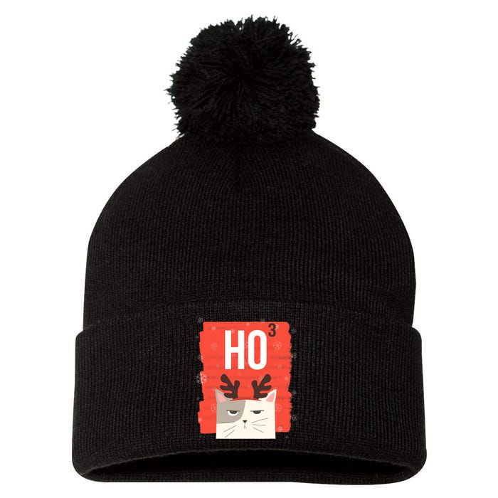 Funny Sarcastic Ho3 Ho Ho Ho Christmas Pom Pom 12in Knit Beanie