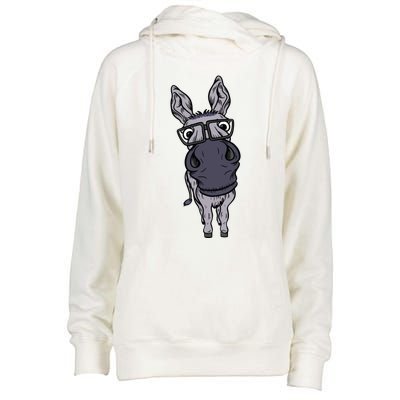 Funny Smart House Donkey Farm Horse Mule Pack Animal Donkey Womens Funnel Neck Pullover Hood