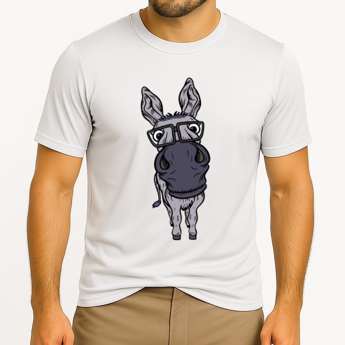 Funny Smart House Donkey Farm Horse Mule Pack Animal Donkey Cooling Performance Crew T-Shirt