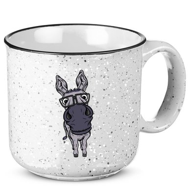 Funny Smart House Donkey Farm Horse Mule Pack Animal Donkey 15oz Campfire Ceramic Mug