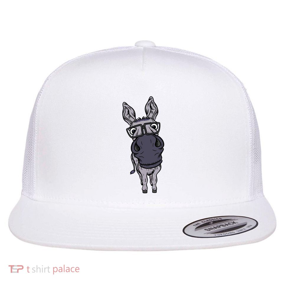 Funny Smart House Donkey Farm Horse Mule Pack Animal Donkey Flatbill Hat