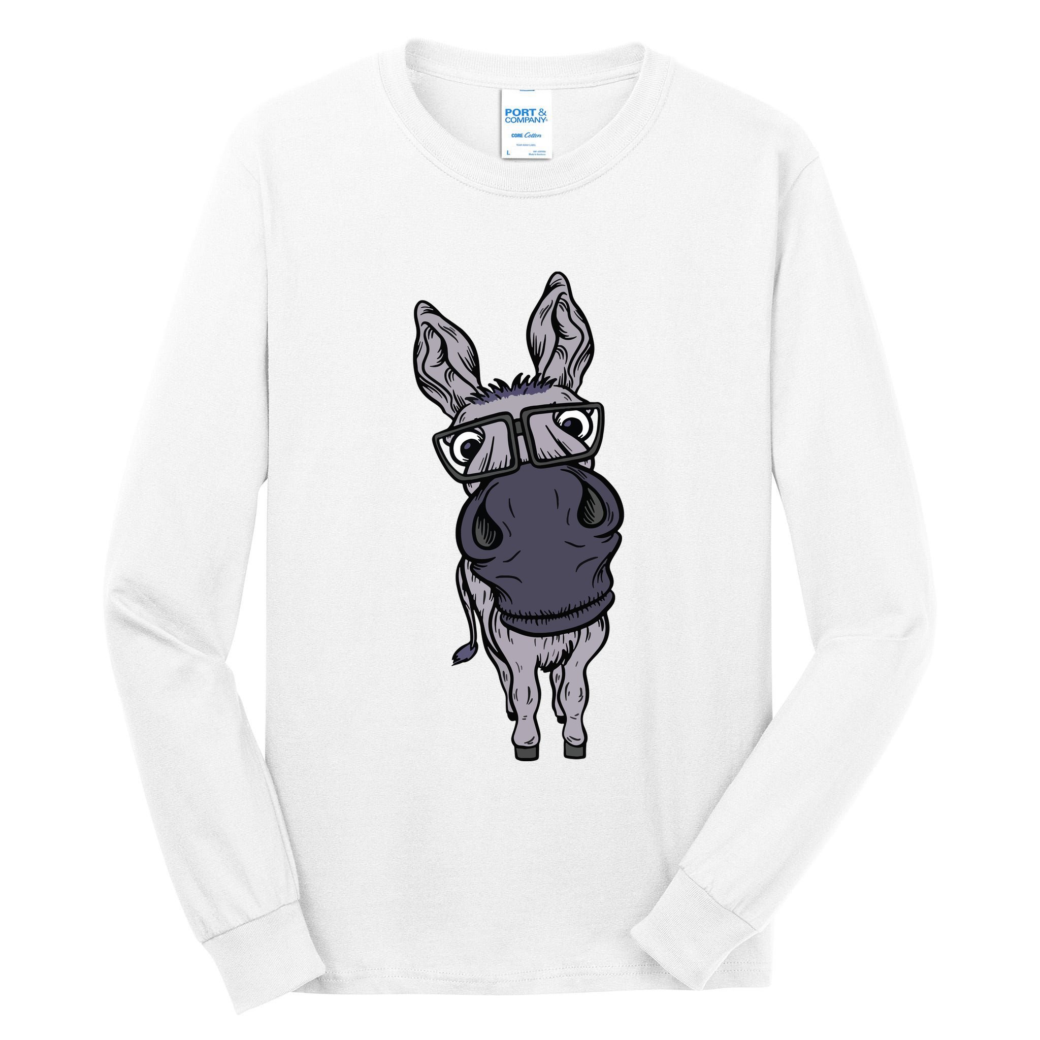 Funny Smart House Donkey Farm Horse Mule Pack Animal Donkey Tall Long Sleeve T-Shirt