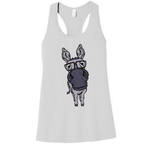 Funny Smart House Donkey Farm Horse Mule Pack Animal Donkey Women's Racerback Tank