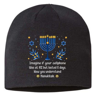 Funny Sarcastic Hanukkah Chanukah Cellphone Hanukkah Day Sustainable Beanie