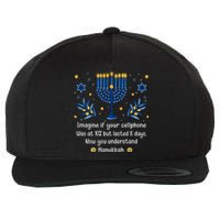 Funny Sarcastic Hanukkah Chanukah Cellphone Hanukkah Day Wool Snapback Cap