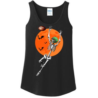 Football Skeleton Halloween Football Player Ladies Essential Tank