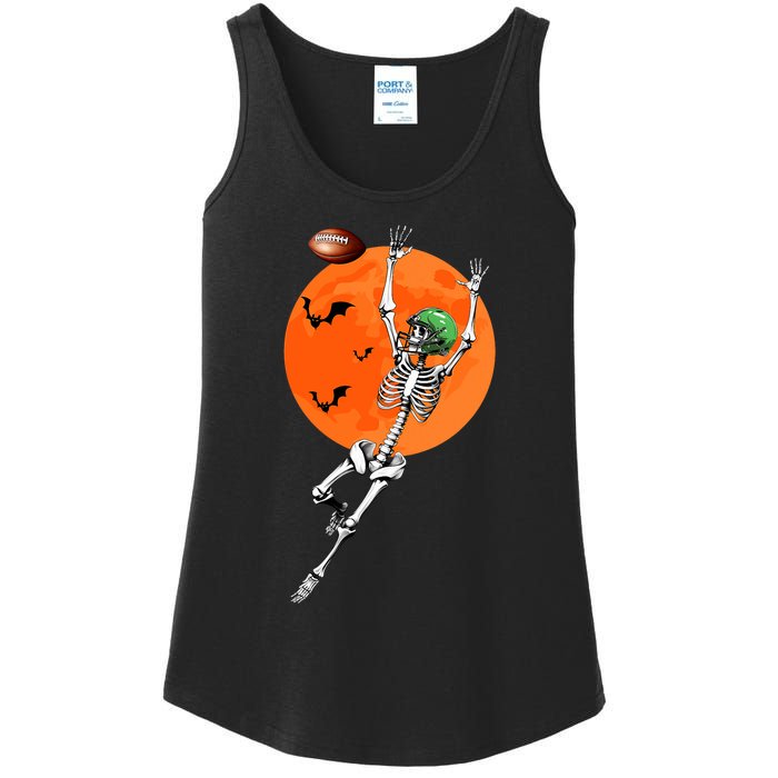 Football Skeleton Halloween Football Player Ladies Essential Tank