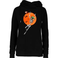 Football Skeleton Halloween Football Player Womens Funnel Neck Pullover Hood