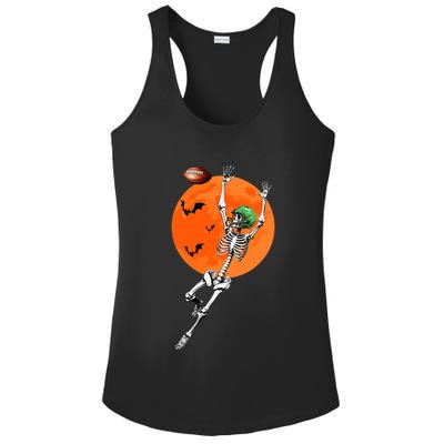 Football Skeleton Halloween Football Player Ladies PosiCharge Competitor Racerback Tank