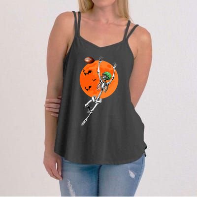 Football Skeleton Halloween Football Player Women's Strappy Tank