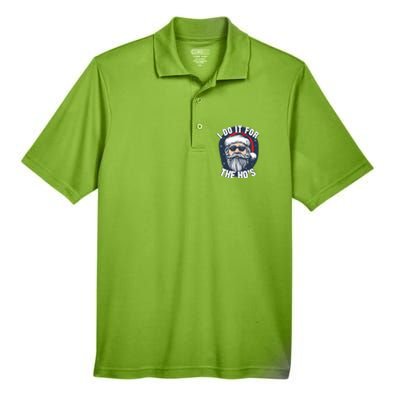 Funny Santa I Do It For The HoS Inappropriate Christmas Gift Men's Origin Performance Piqué Polo