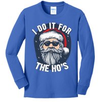 Funny Santa I Do It For The HoS Inappropriate Christmas Gift Kids Long Sleeve Shirt