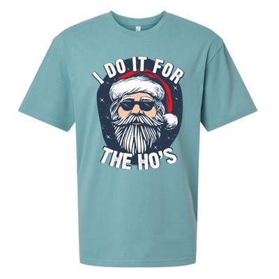 Funny Santa I Do It For The HoS Inappropriate Christmas Gift Sueded Cloud Jersey T-Shirt