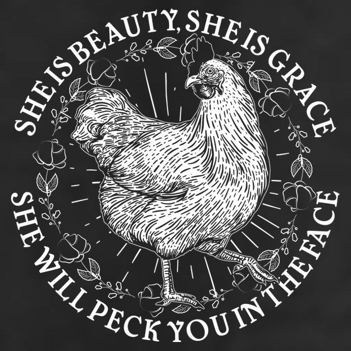 Funny She Is Beauty She Is Grace Vintage Hen Chicken Trucker Hat