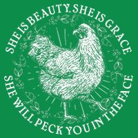 Funny She Is Beauty She Is Grace Vintage Hen Chicken Tie-Dye T-Shirt