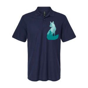 Fox Silhouette In The Forest Animal Hunter Hunting Softstyle Adult Sport Polo