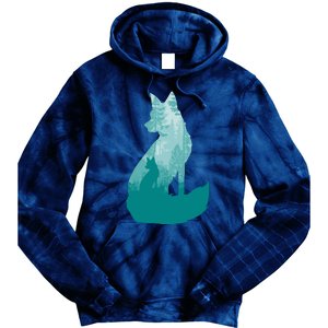 Fox Silhouette In The Forest Animal Hunter Hunting Tie Dye Hoodie