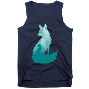 Fox Silhouette In The Forest Animal Hunter Hunting Tank Top